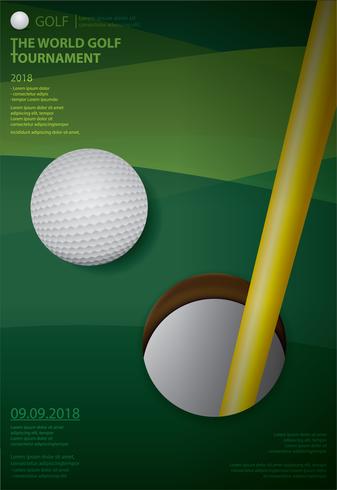 affisch golf mästerskap vektor illustration