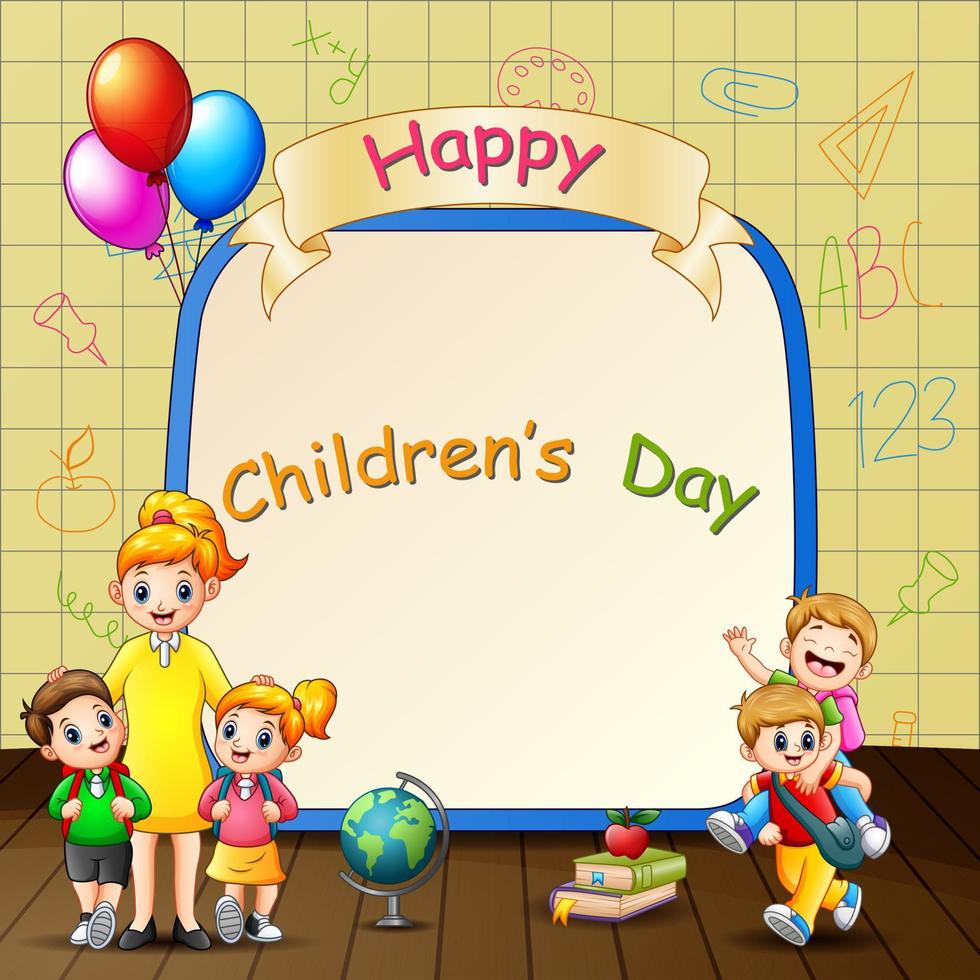 glad barndag för internationellt barnfirande vektor