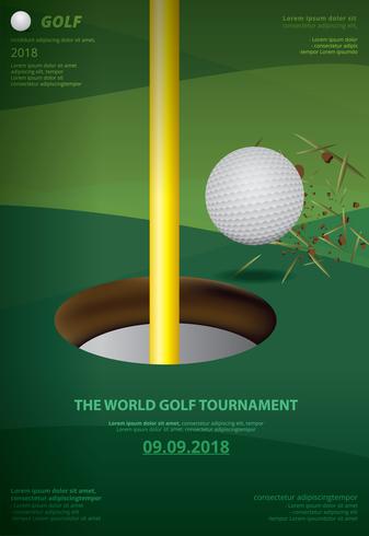 affisch golf mästerskap vektor illustration