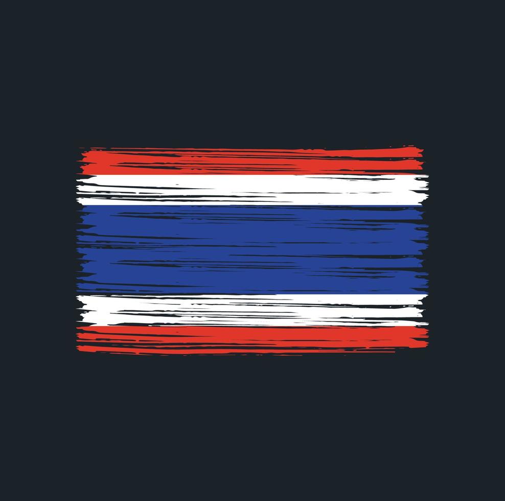 Thailand flaggborste vektor