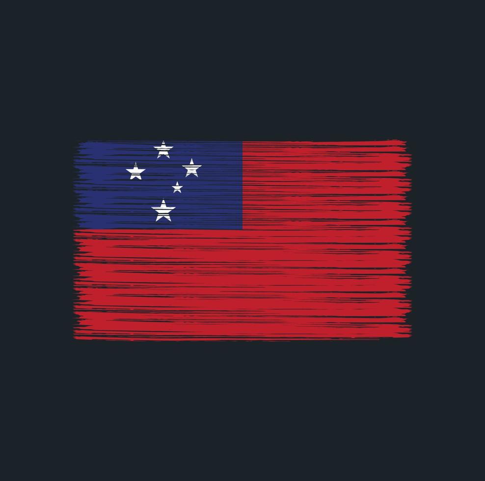 samoa flaggborste. National flagga vektor