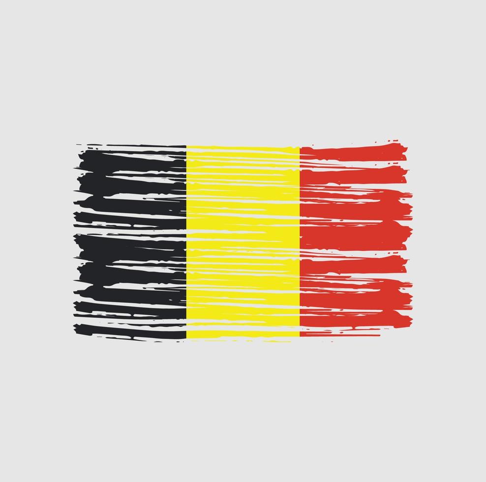 belgiska flaggan penseldrag. National flagga vektor