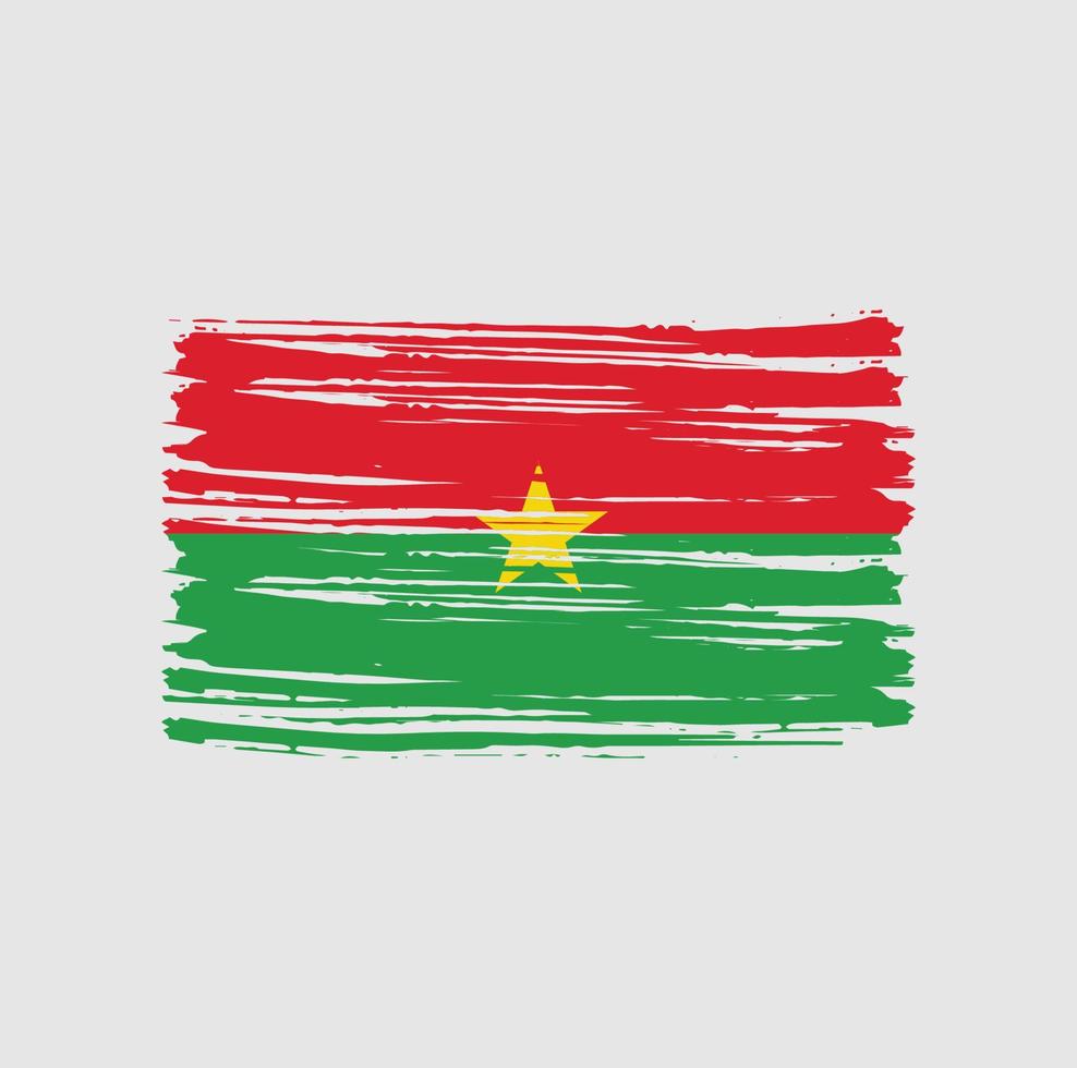 burkina faso flagga penseldrag. National flagga vektor