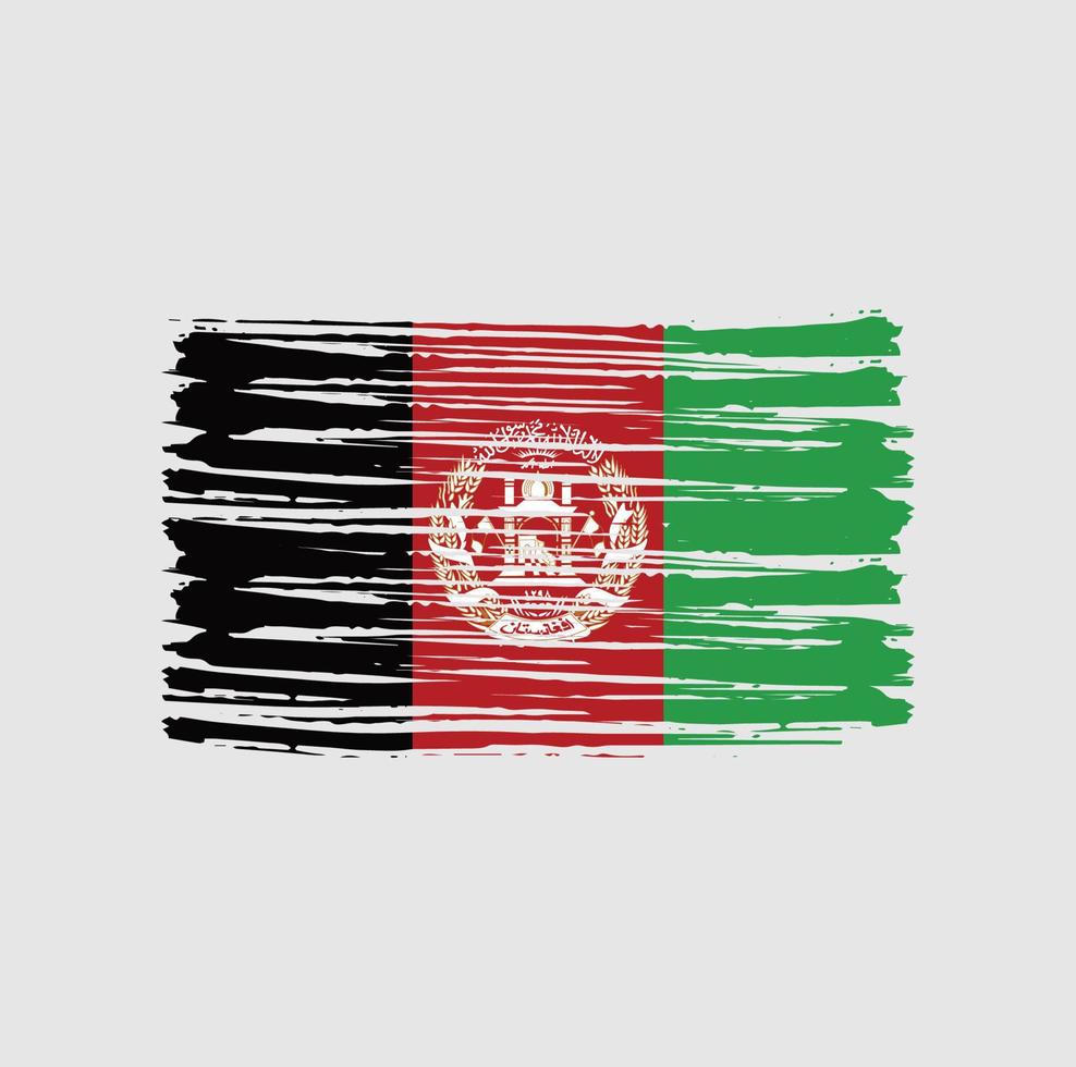 afghanska flaggan penseldrag. National flagga vektor