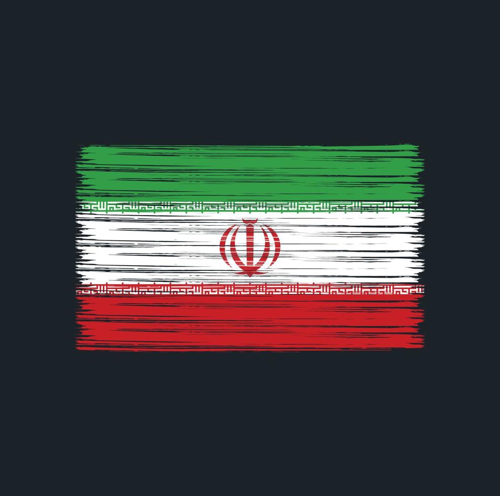 Pinsel mit iranischer Flagge. Nationalflagge vektor