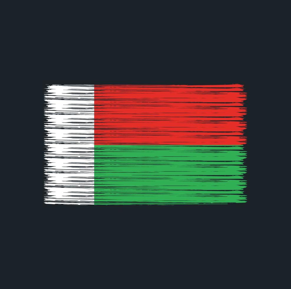 Madagaskar-Flagge-Pinsel. Nationalflagge vektor