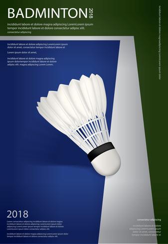 Badminton-Meisterschafts-Plakat-Vektorillustration vektor