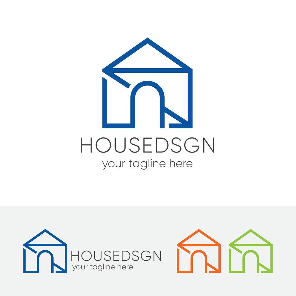 modernes hauslogo-design vektor