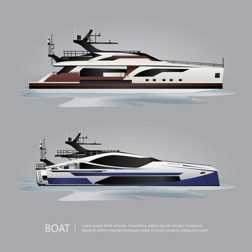 Transport-Boots-touristische Yacht, zum der Vektor-Illustration zu reisen vektor