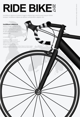 Radfahrenplakat-Design-Schablonen-Vektor-Illustration vektor