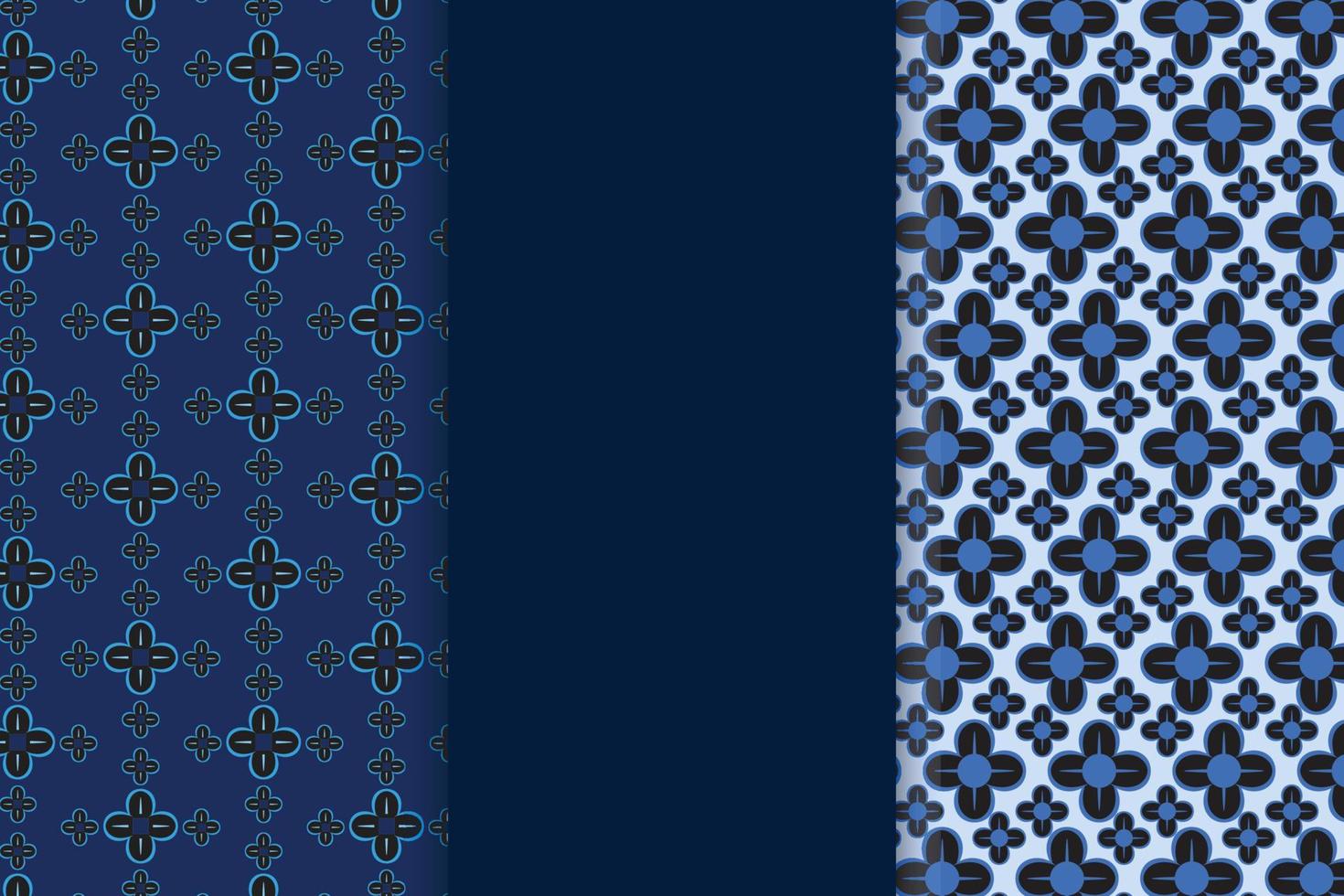 Batik Textur trendige dunkelblaue Farbe Vektor nahtlose Muster.
