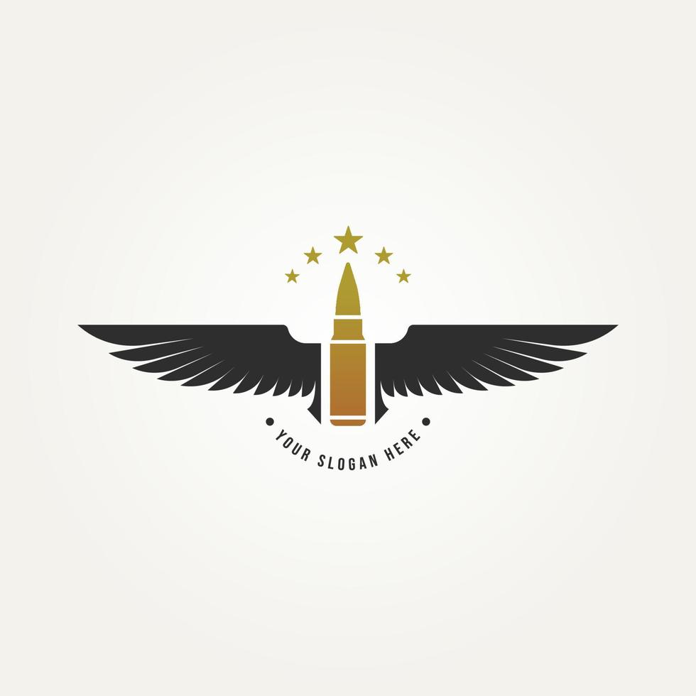 militärisches Logo-Emblem-Illustrationsdesign vektor
