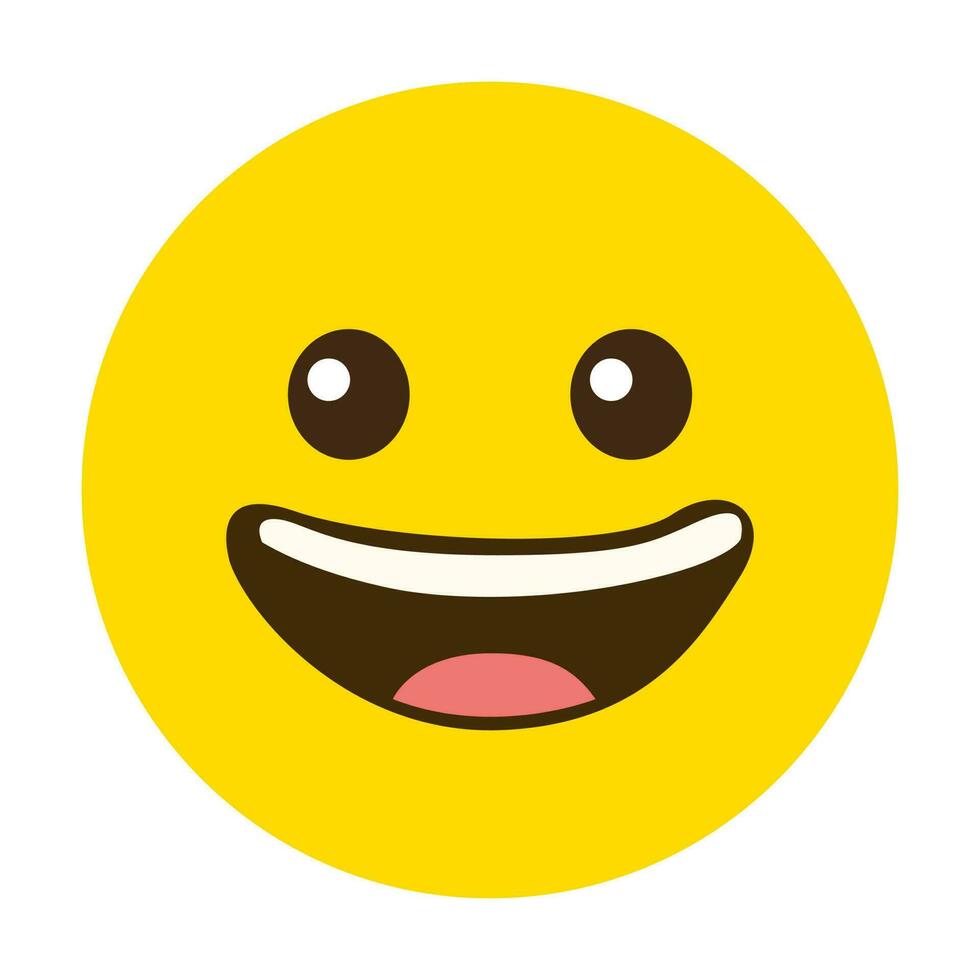 gult ansikte emoji smiley uttryckssymbol ikon vektor