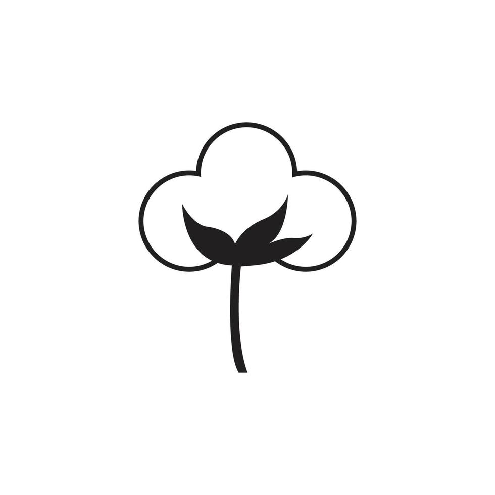 Baumwolle Logo Vorlage Vektor Symbol Natur