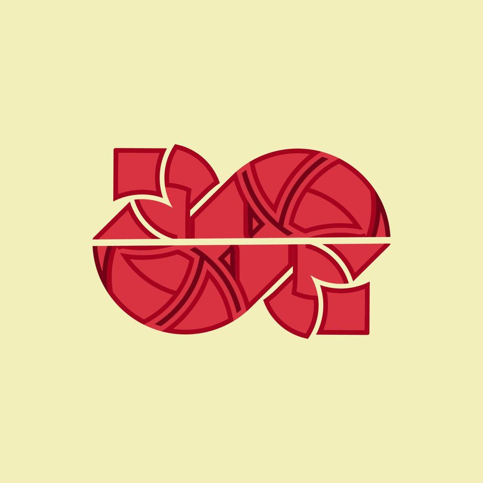 abstrakt röd logotyp design vektor