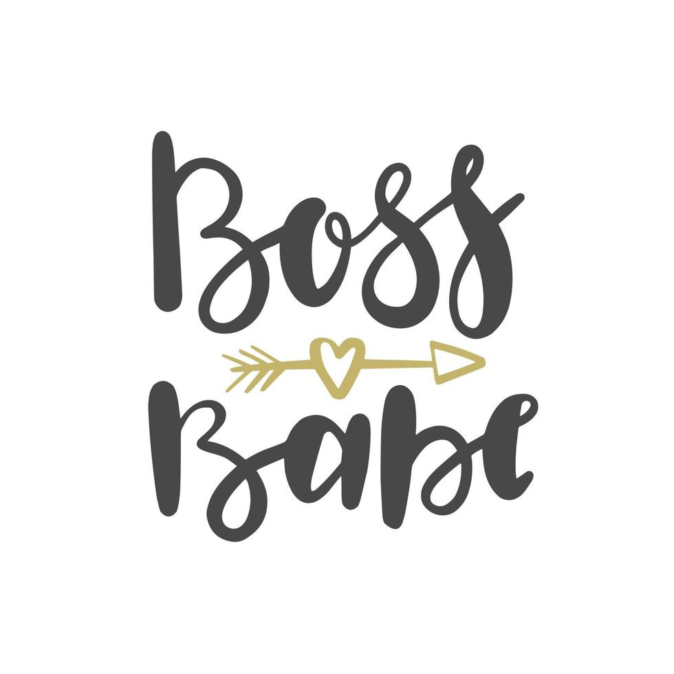 Boss Baby handgezeichnete Schriftzüge. Pinselschrift. Vektordesign für Grußkarten, Poster, T-Shirts, Banner, Druckeinladungen. vektor