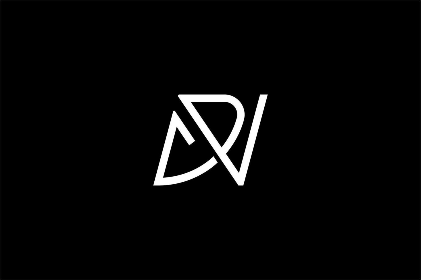 minimal bokstav dn logotyp design vektor mall