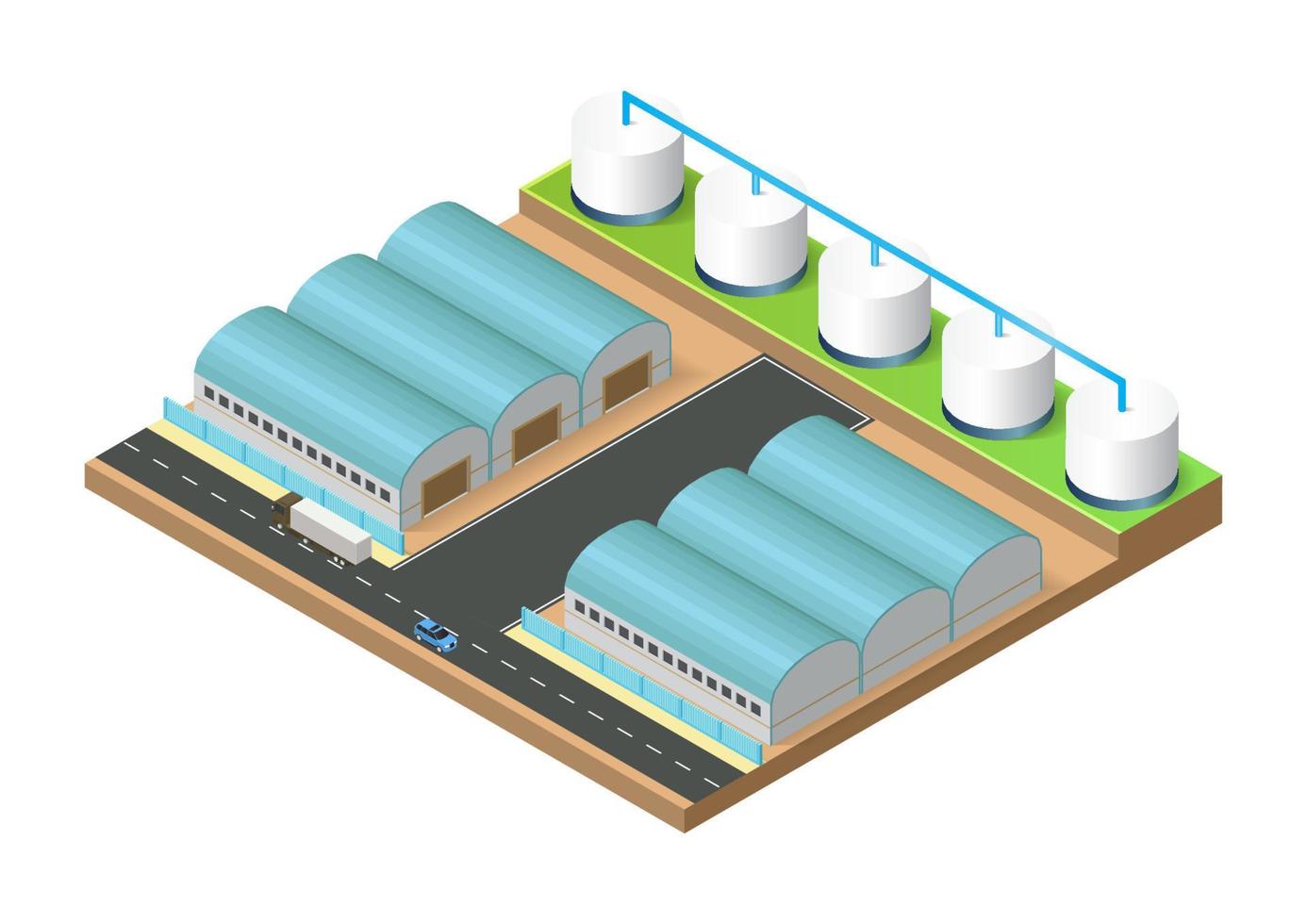 byggnad av geotermisk energikraftverk vektor