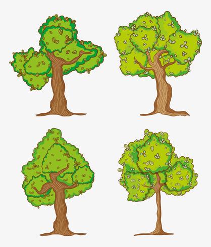 Set av träd vektor