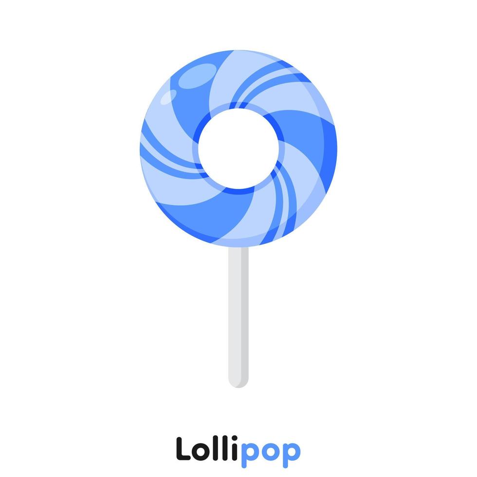 söt blå färg lollipop, vektor, illustration. vektor