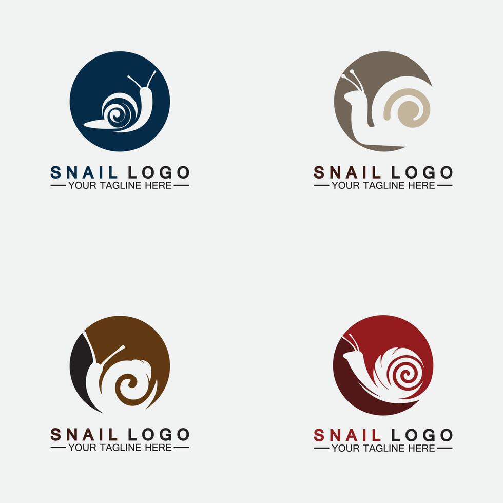 set schnecke logo kreativen modernen design inspirationsvektor vektor