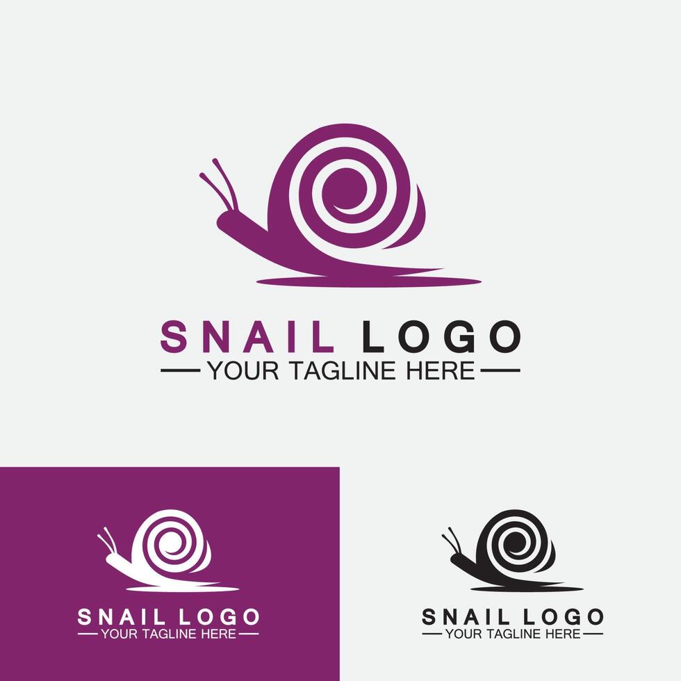 snigel logotyp mall vektor ikon illustration design