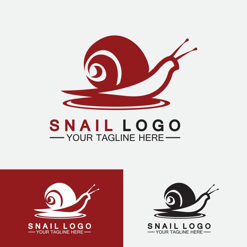 snigel logotyp mall vektor ikon illustration design