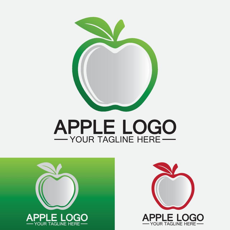 Apple-Logo. Obst gesundes Essen design.Apple-Logo-Design-Inspirationsvektorvorlage vektor