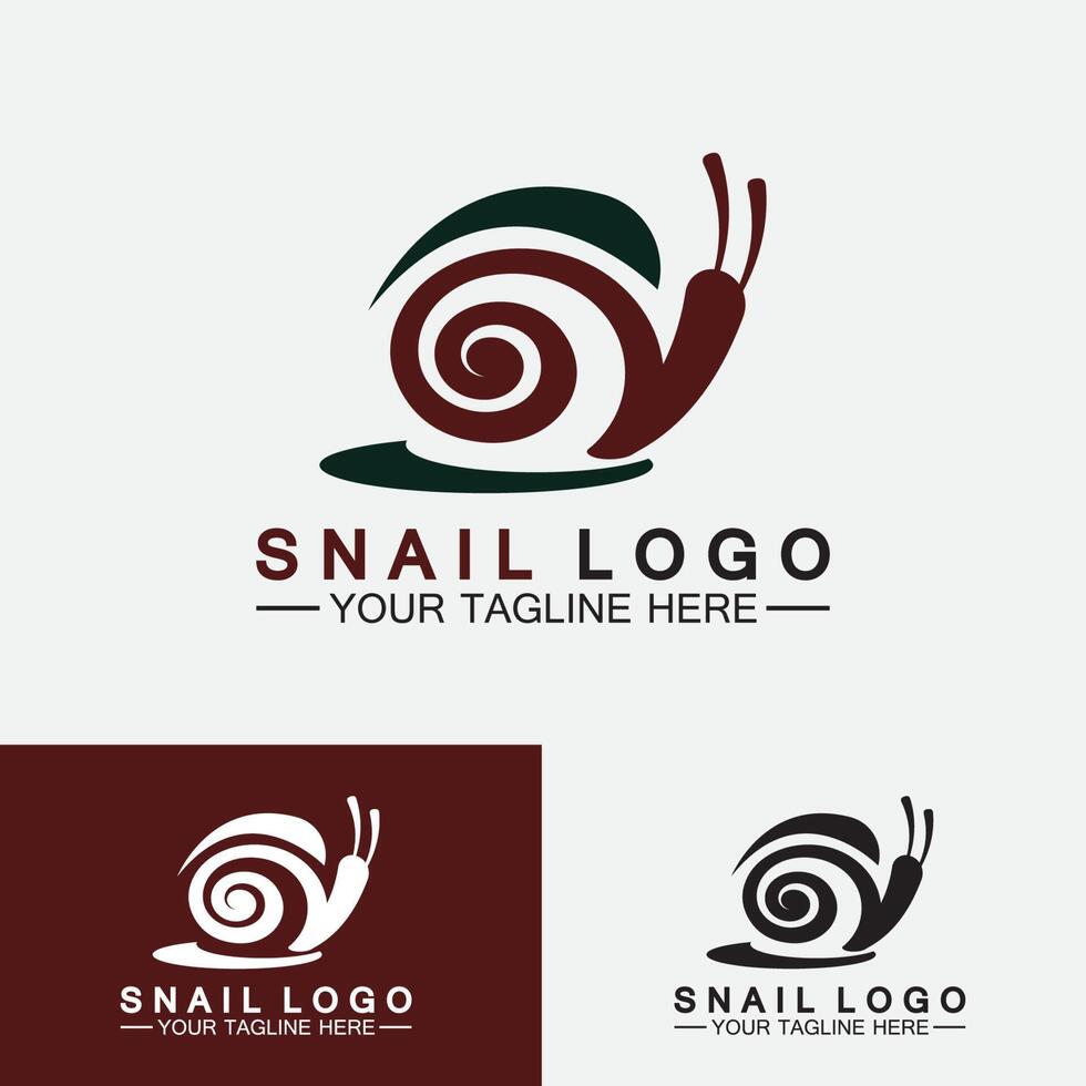 snigel logotyp mall vektor ikon illustration design