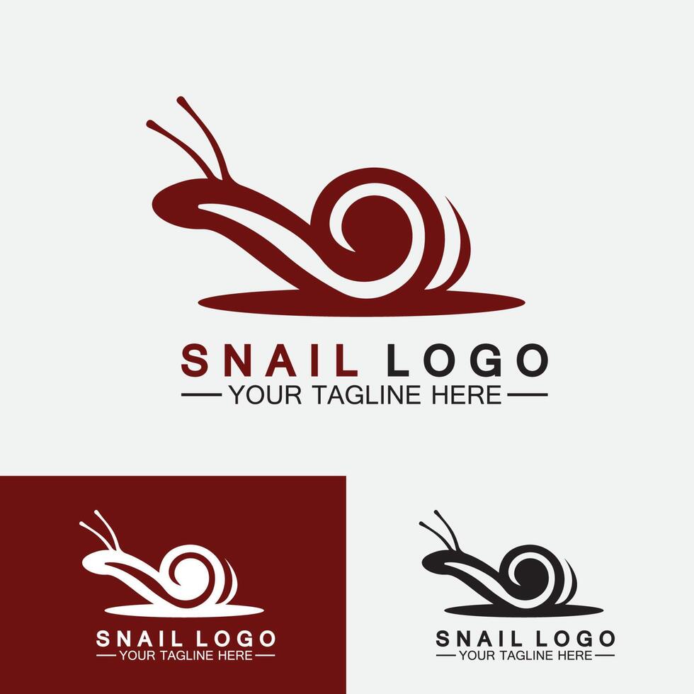 snigel logotyp mall vektor ikon illustration design