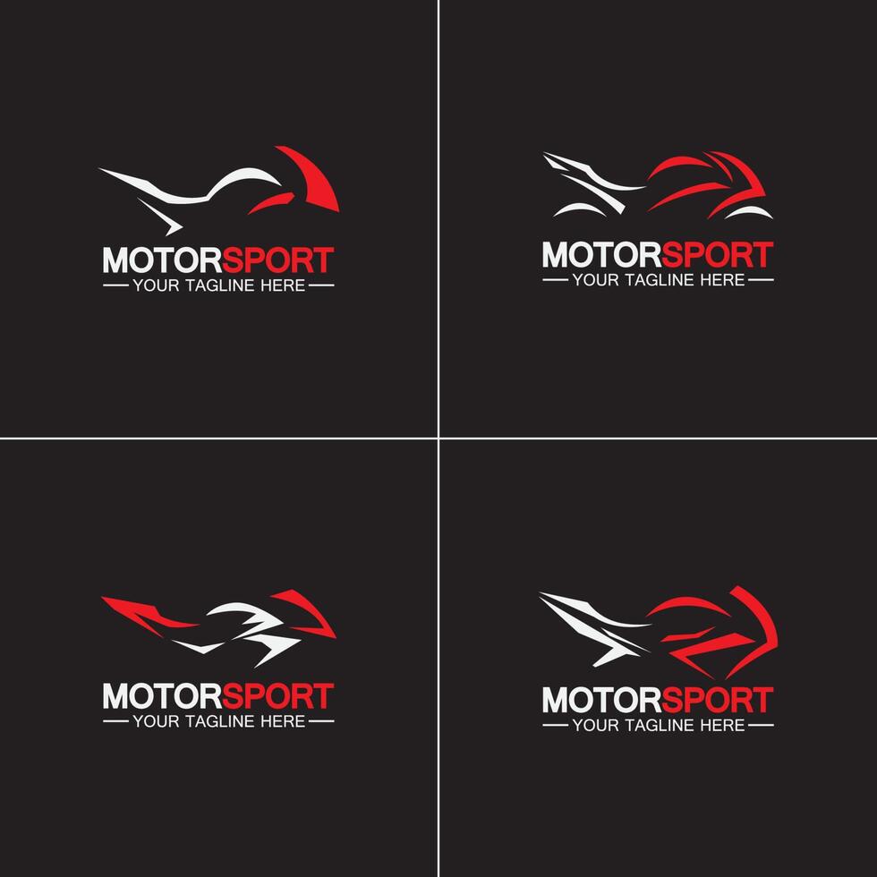 Set Motorrad Sport Logo Symbol Vektor Illustration Designvorlage