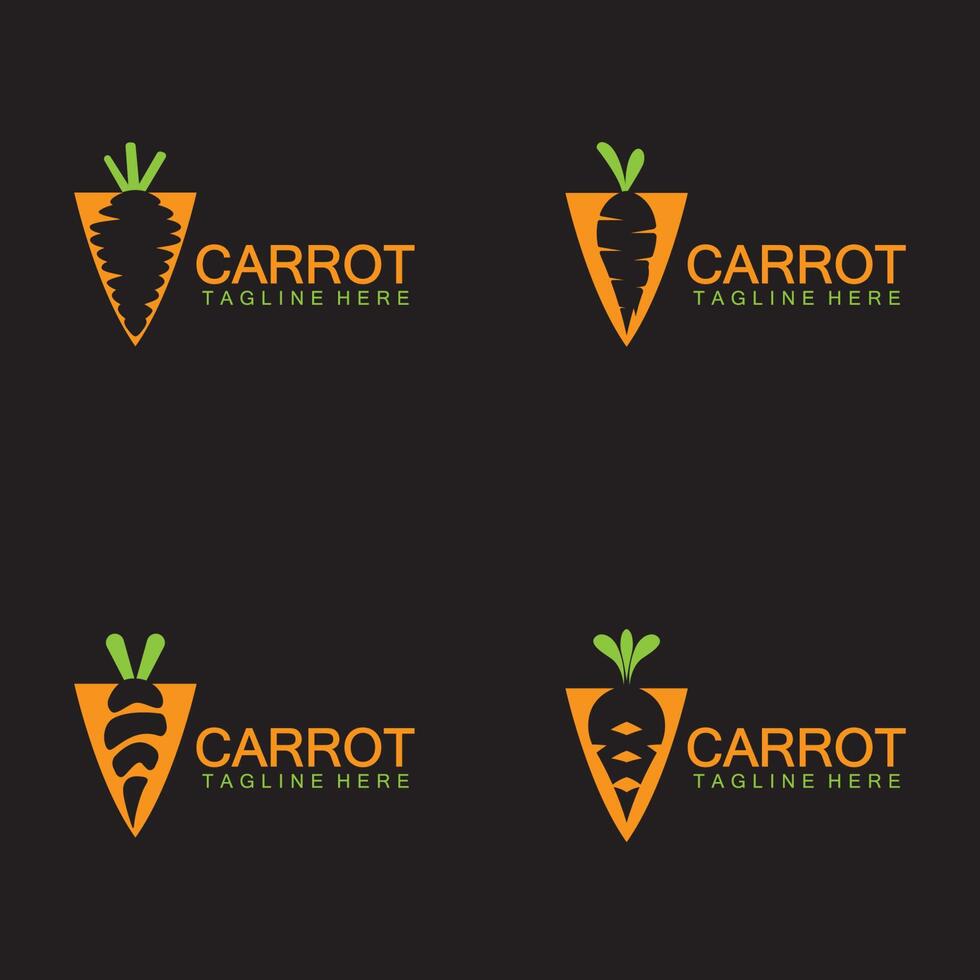 Set Karotten-Logo-Vektorsymbol-Illustrationsdesign-Vorlage vektor