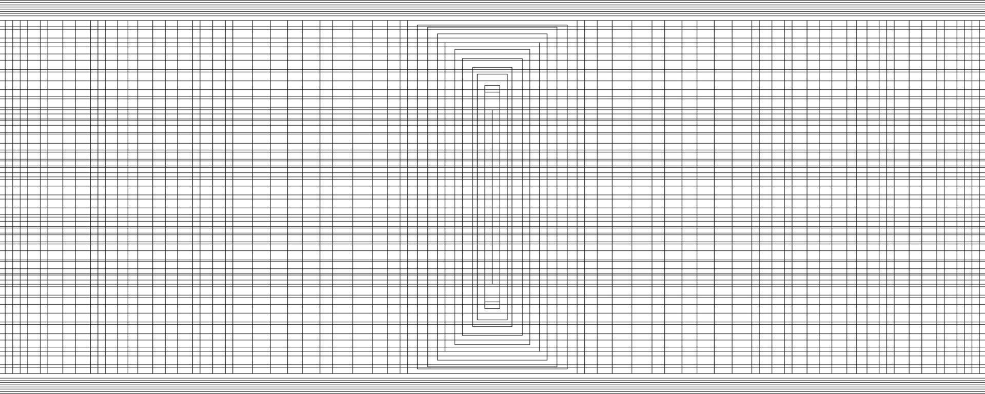 abstraktes geometrisches Muster mit isolierter Quadratzelle in Perspektive vektor