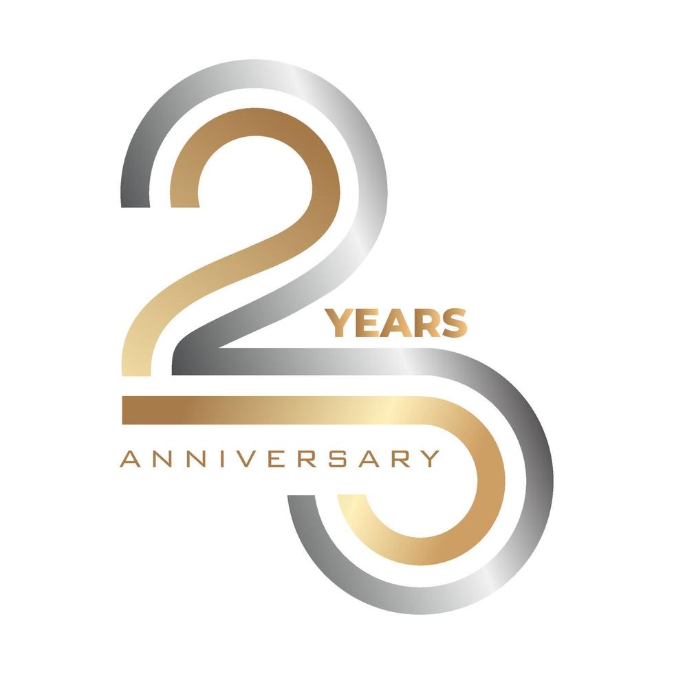 Logo-Vorlage zum 20-jährigen Jubiläum vektor