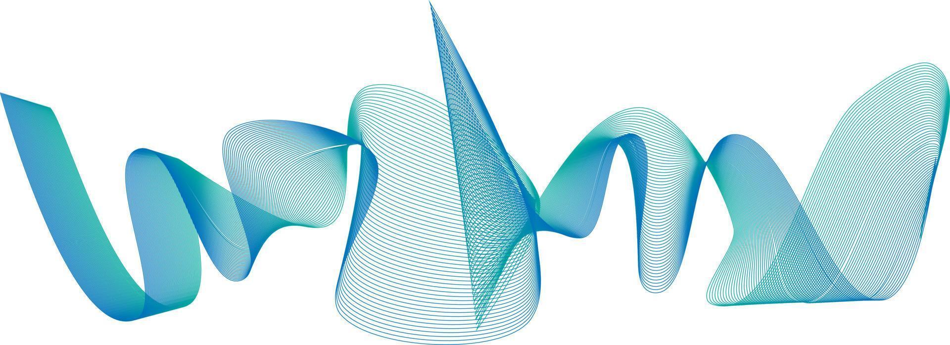 abstraktes wellenelement für design. digitaler Frequenzspur-Equalizer. stilisierte Linie Kunsthintergrund. Vektor-Illustration. Welle mit Linien, die mit dem Mischwerkzeug erstellt wurden. gebogene Wellenlinie, glatter Streifen. vektor