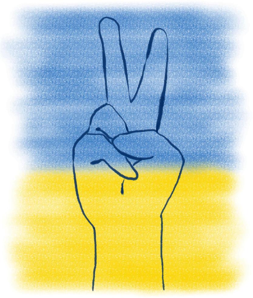 ukrainska republiken vektor ikon symbol. fred och krig koncept illustration. officiell nationalitet ukrainskt folk eller flaggetikett. gul och blå färg för Ukrainas flagga.