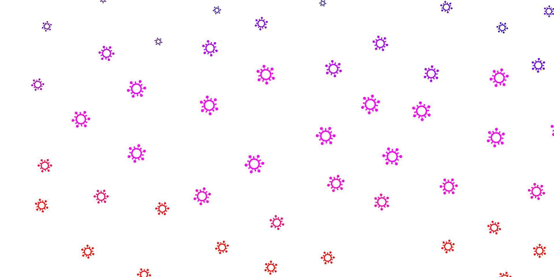 hellviolette, rosa Vektorschablone mit Grippezeichen. vektor