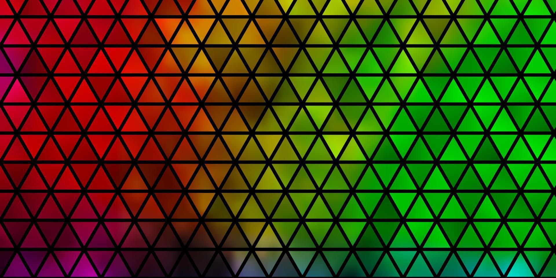 ljus flerfärgat vektor mönster med månghörnigt stil.