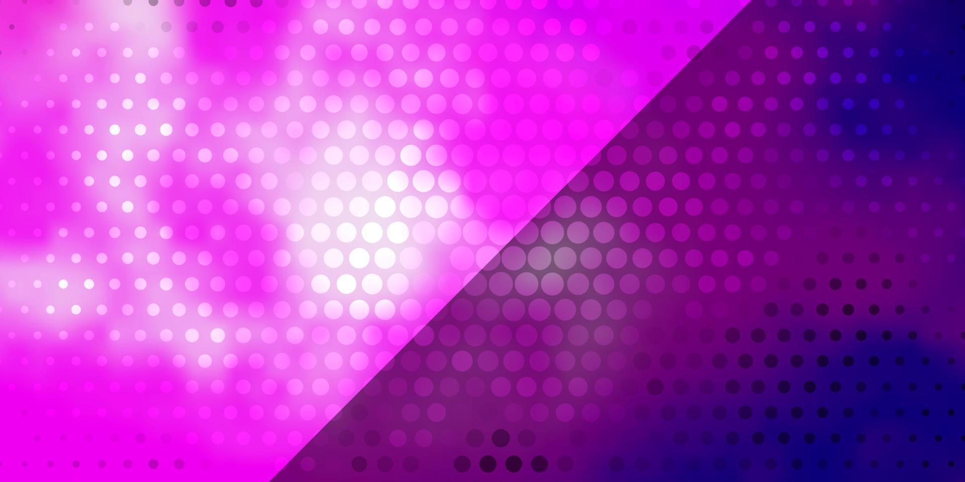 hellviolette, rosa Vektorschablone mit Kreisen. vektor