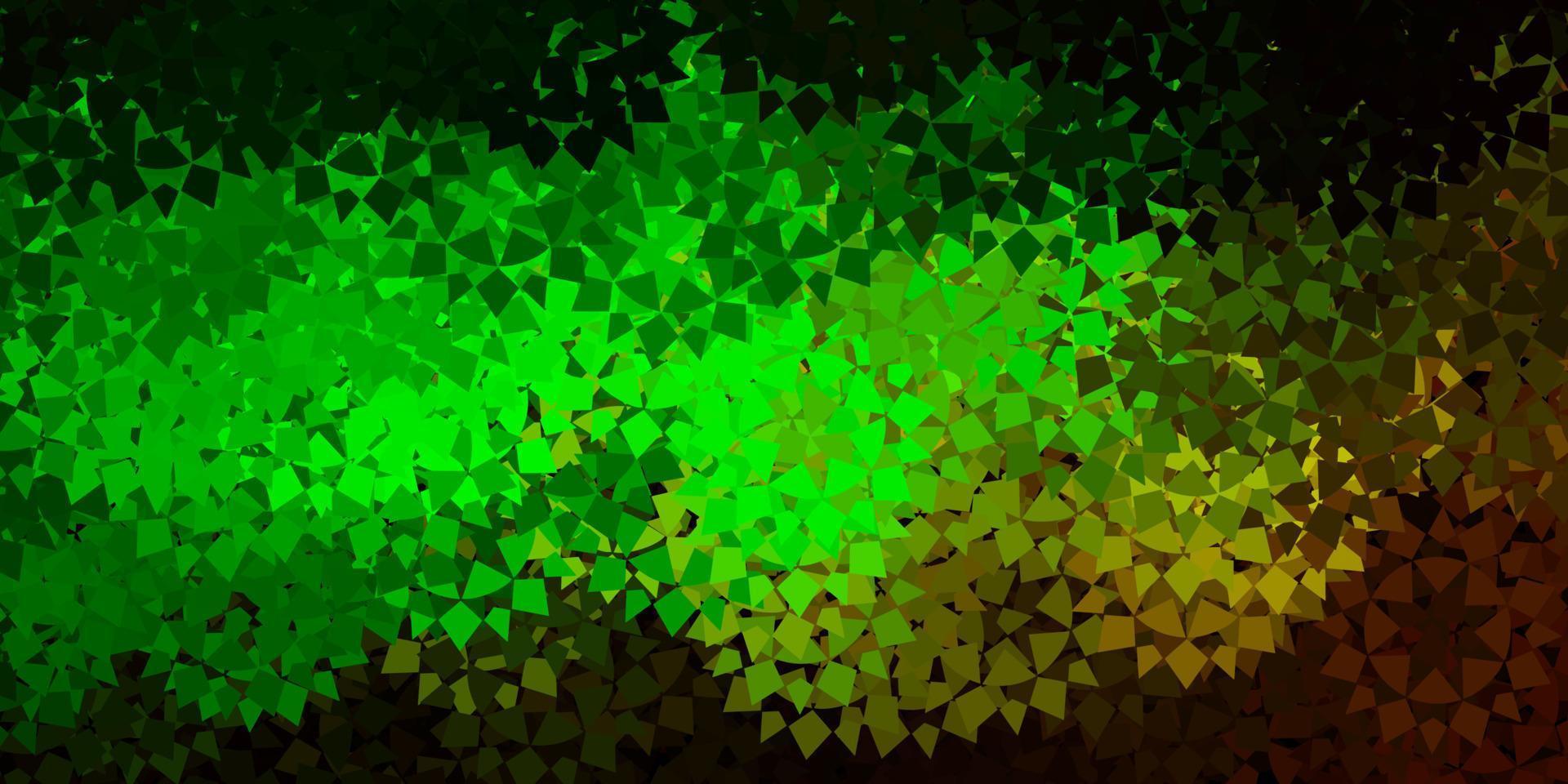 mörkgrön vektormall med triangelformer. vektor