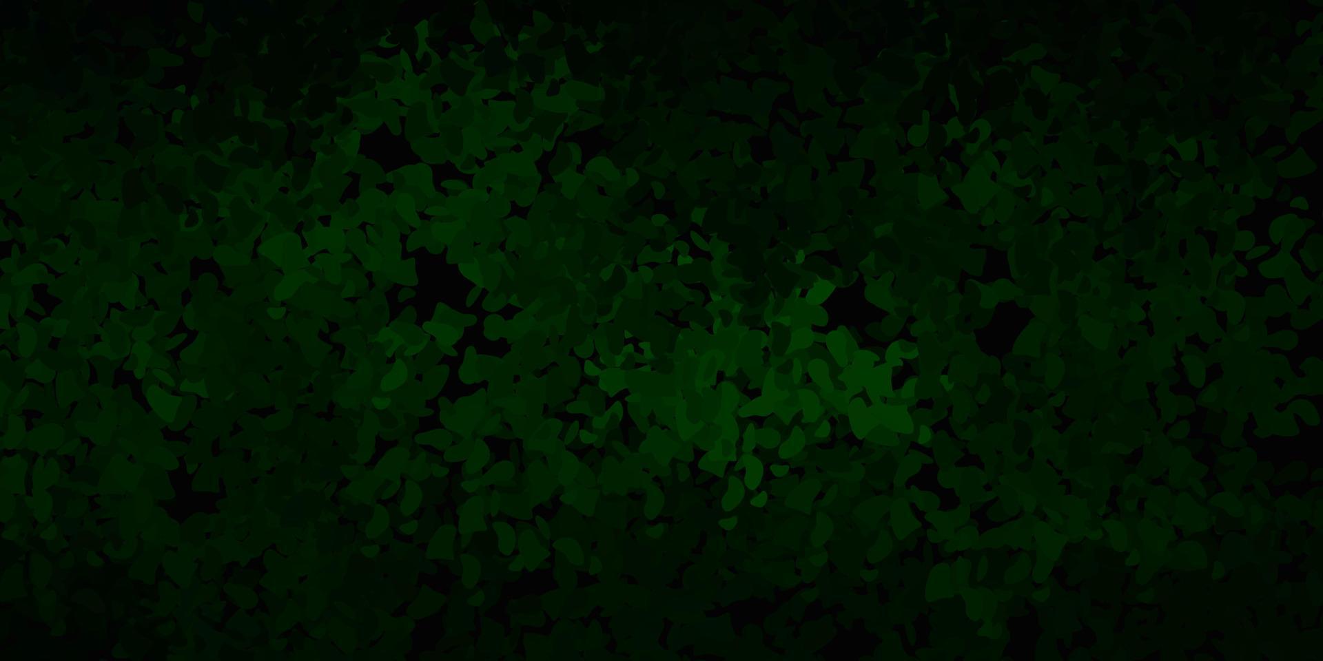 mörkgrön vektormall med abstrakta former. vektor