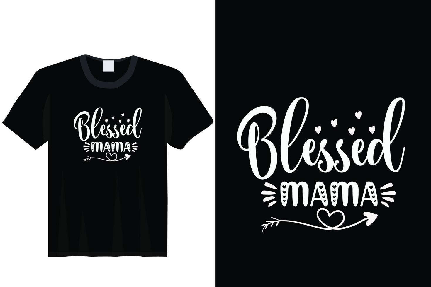 Gesegnete Mama, T-Shirt-Design zum Muttertag vektor