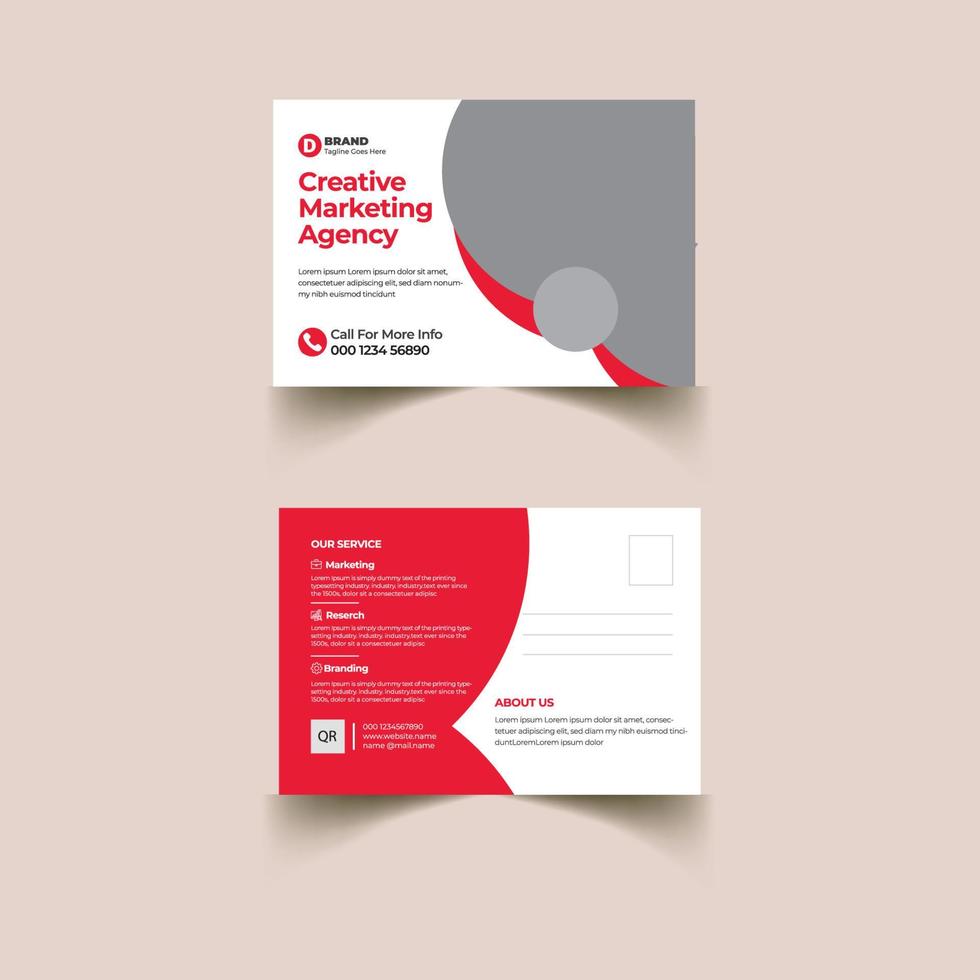 Corporate Professional Business Postkarte Design Template.Corporate Postkarte Design Vektor Vorlage zum Öffnen von Invitation.Event Kartendesign, Eddm Postkartenvorlage, Einladungsdesign