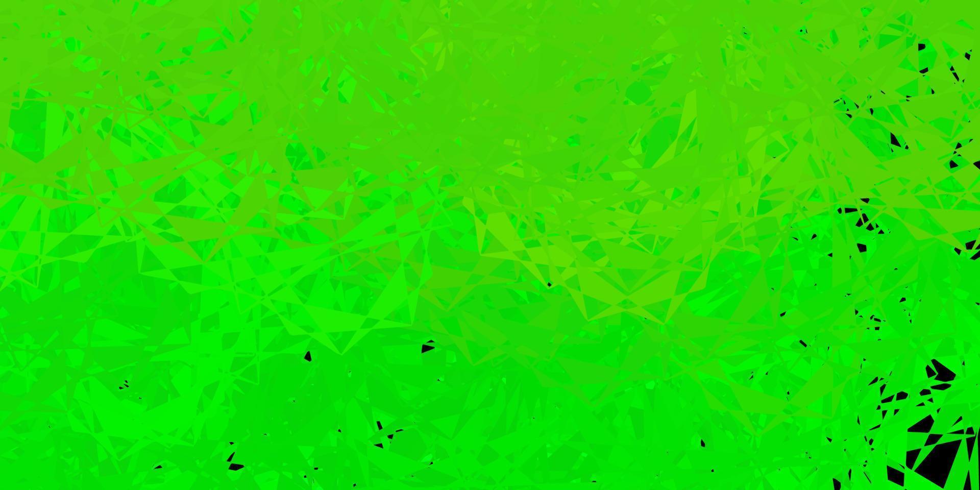 dunkelgrünes, gelbes Vektormuster mit polygonalen Formen. vektor