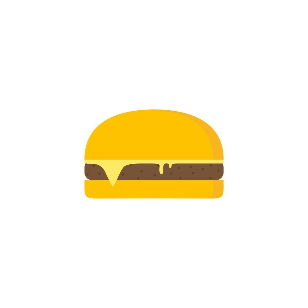 flache Designburgervektorillustrations-Designillustration des köstlichen Fastfoodhamburgers. vektor