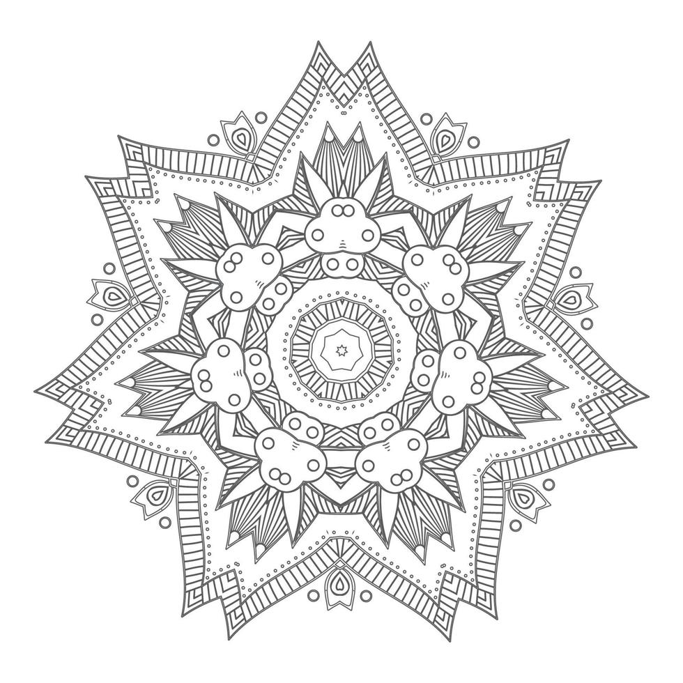 vacker mandala vektor för design