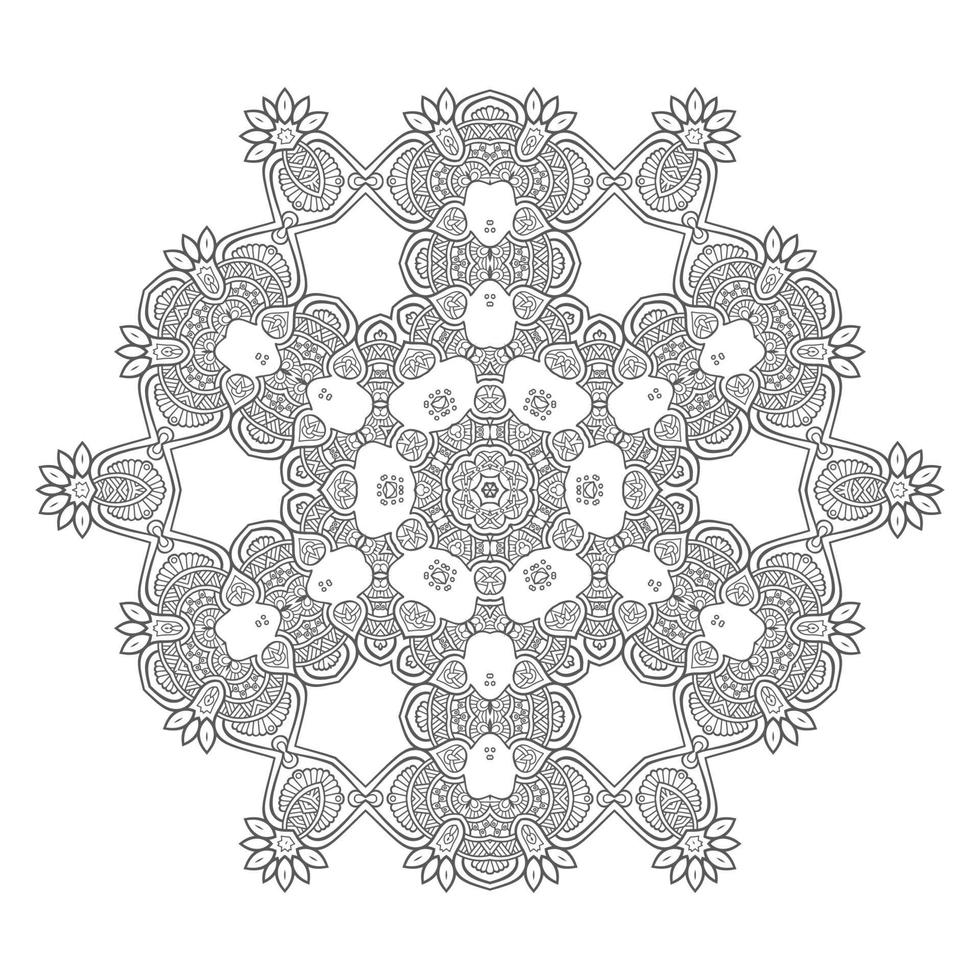 Linienkunst-Mandala-Vektor für Design vektor