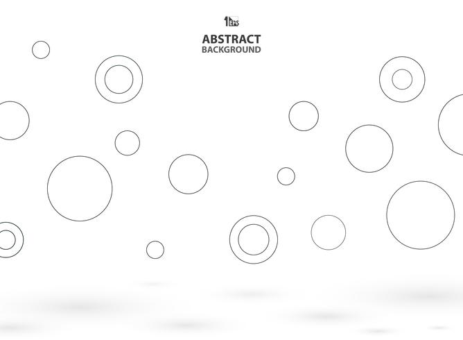 Sammanfattning av enkla cirklar studsa bakgrund med skugga. vektor