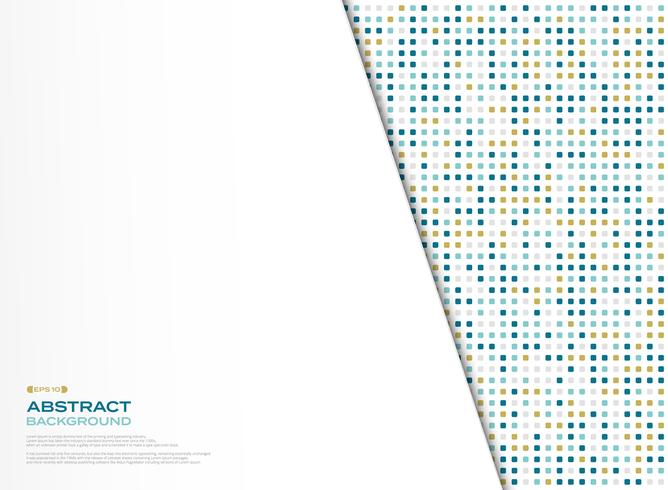 Quadratisches Musterdesign der neuen Technologie des abstrakten Vektors mit weißem Hintergrund. Abbildung Vektor eps10