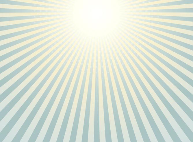 Abstrakt solstrål bakgrund tappning av halvtons mönster design. vektor